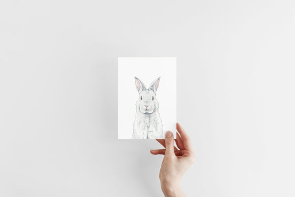 Curious Bunny Print