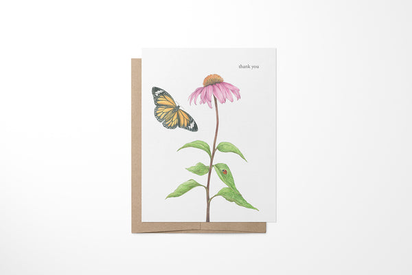 Monarch Flower Greeting Card