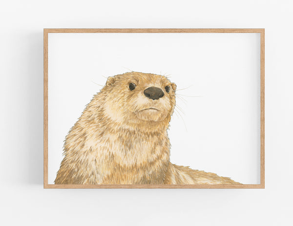 Curious Otter Print