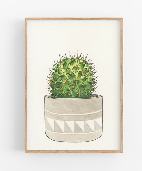Round Cactus Print