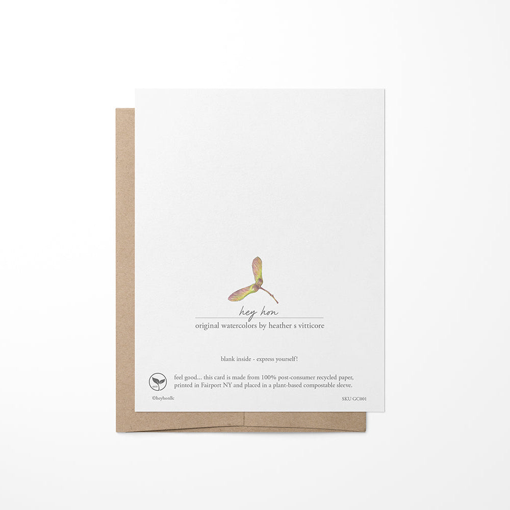 compostable card sleeves Mushroom Greeting Card – hey hon