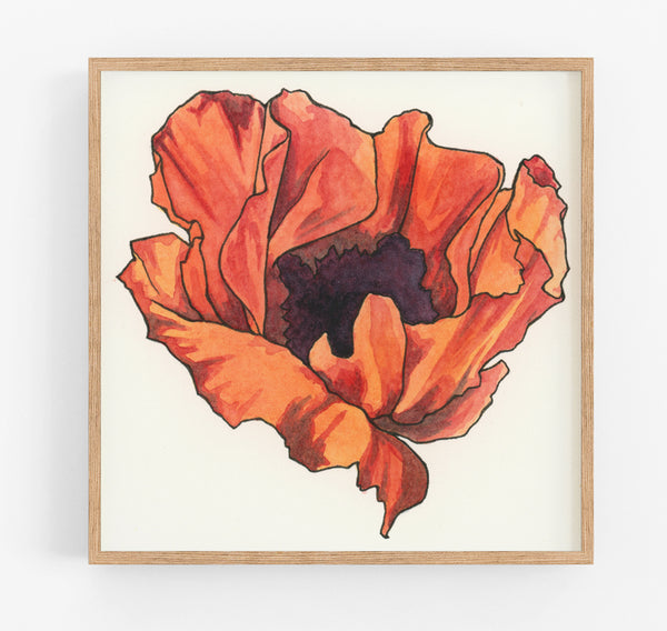 Sacral Chakra Poppy Print