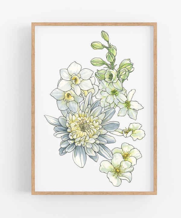 Floating Bouquet Print