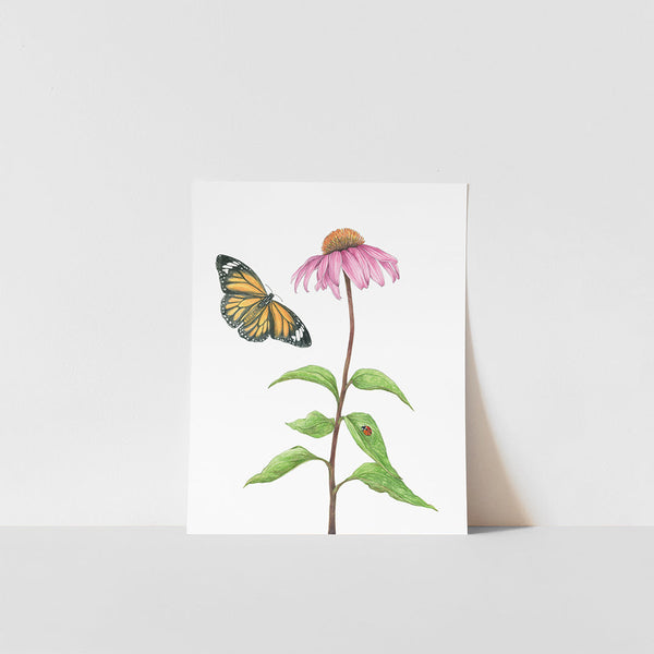 Monarch Botanical Print