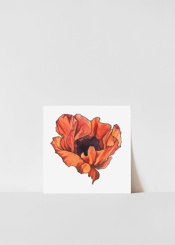 Sacral Chakra Poppy Print