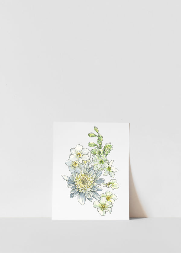 Floating Bouquet Print