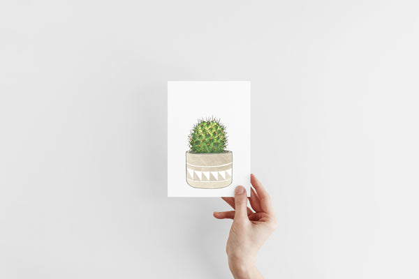 Round Cactus Print