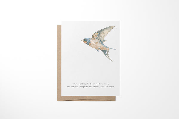 Swallow Bird Greeting Card